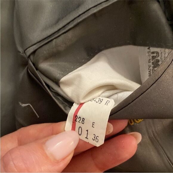 Pierre Cardin Charcoal Double-Breasted Blazer, 38R - Picture 11 of 12